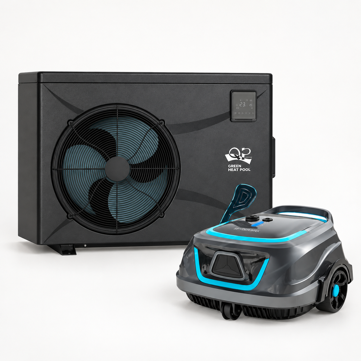 Bomba Green Heat Pool GHP07 com robot Spyder Max